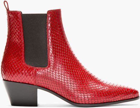 red snakeskin boots ysl|Men's Saint Laurent Designer Boots .